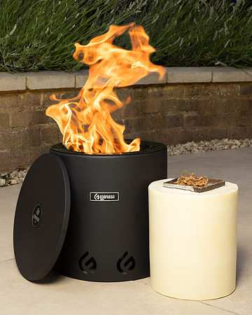 El Campo Matte Black Fire Pit-2