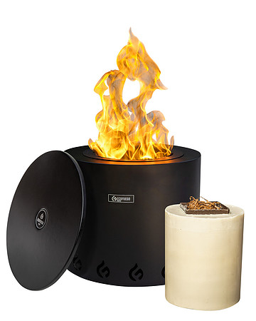 El Fuego Matte Black Fire Pit-1