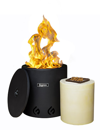 El Campo Matte Black Fire Pit-1