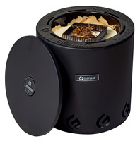 El Campo Matte Black Fire Pit-5